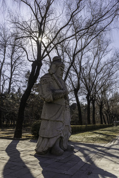 十三陵總神道石像生武將