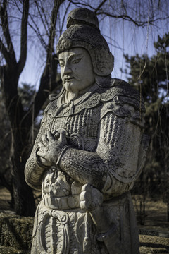 十三陵總神道石像生武將