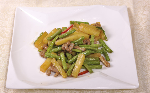 牛柳炒豆角