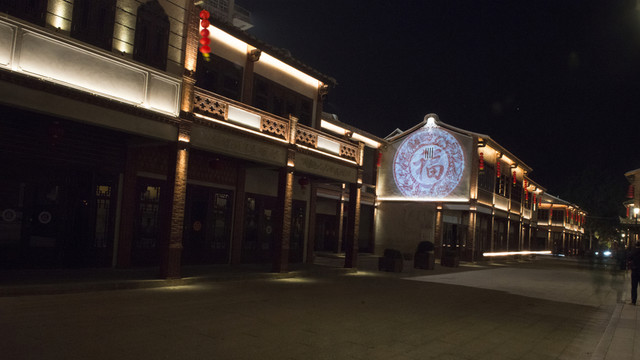 福建漳州古街夜晚