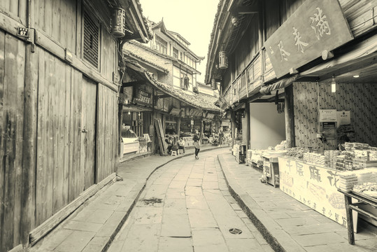 成都古鎮(zhèn)黃龍溪懷舊照片