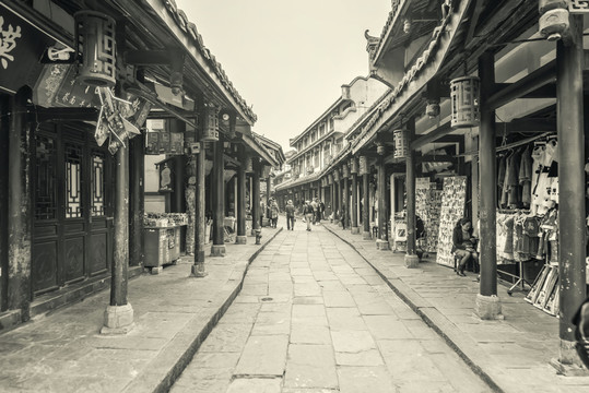 成都古鎮(zhèn)黃龍溪懷舊照片