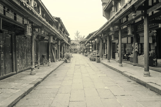 成都古鎮(zhèn)黃龍溪懷舊照片