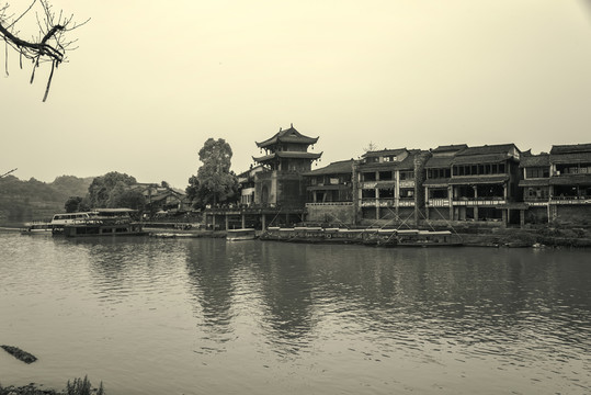 成都古鎮(zhèn)黃龍溪懷舊照片