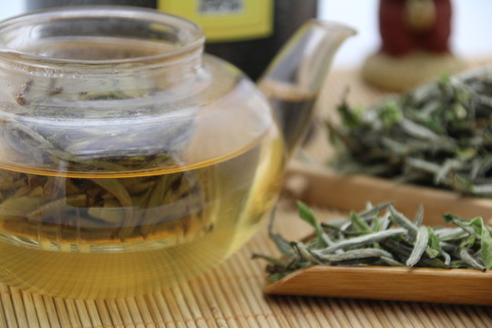 白茶特寫茶葉