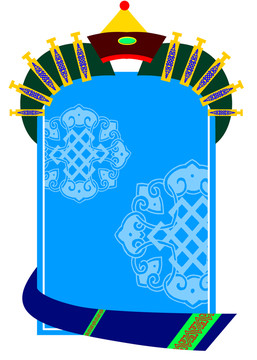 蒙古元素框