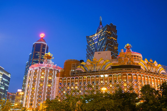 澳門建筑 澳門夜景 高清