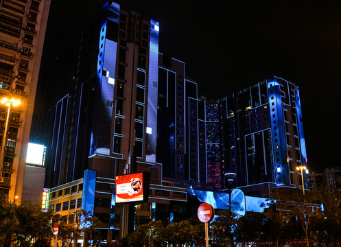 澳門建筑 夜景 高清