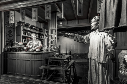 老上海生活場景店鋪