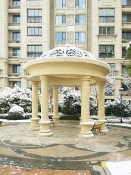 花園雪景