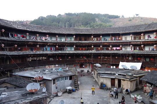 土樓天井內(nèi)景