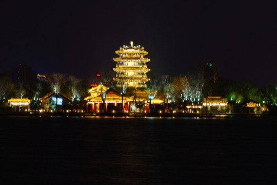 濟(jì)南大明湖夜景 （22）