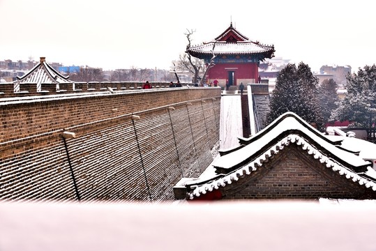 古城雪景