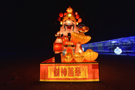 財神造型彩燈