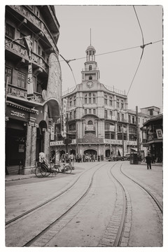 民國建筑老上海街景