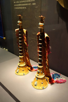 金嵌珠寶檀香木嗩吶 布達拉宮