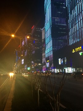 城市的馬路 夜景