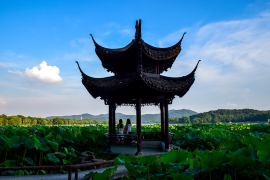 西湖 亭子