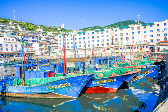 海邊 漁村 漁船 碼頭