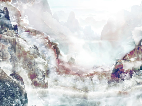 石紋山水抽象電視背景