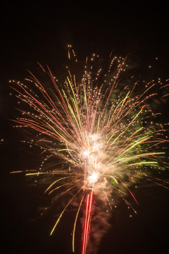 煙花爆炸特寫