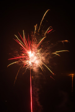 煙花爆炸特寫