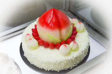 壽桃生日蛋糕