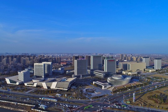 江蘇省淮安市生態(tài)新城航拍圖