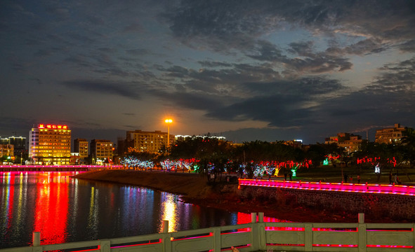夜色 夜景 西湖公園