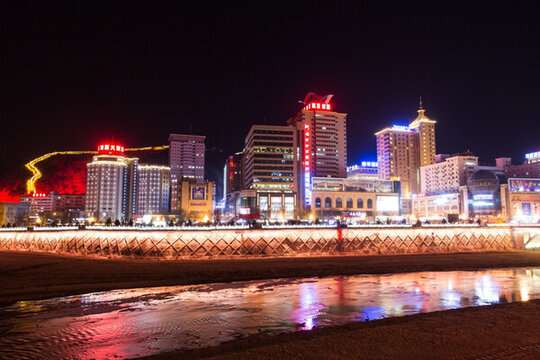 延安夜景