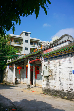 屋檐 祠堂 梁氏祠堂