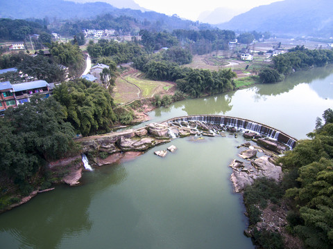 龍沱河堤 航拍