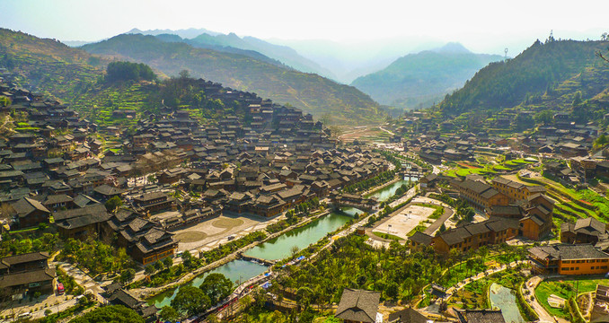 無(wú)框畫(huà) 苗寨 千戶(hù)苗寨