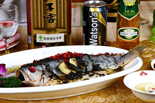 橄欖蒸黃魚