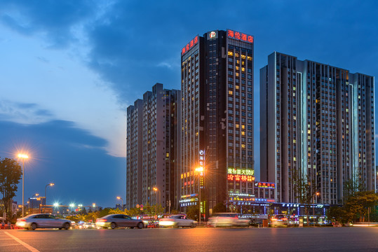 成都天府大道夜景