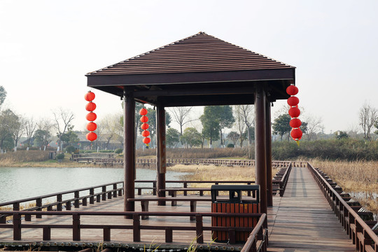 公園水上景觀亭子