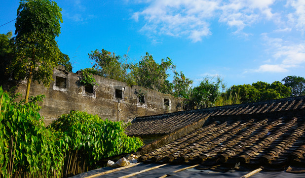 古建筑 塘口古堡 古堡