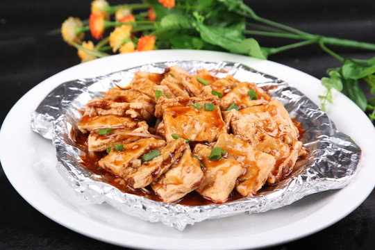 鐵板夾餡豆腐