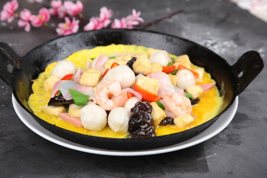 鐵板 三鮮豆腐