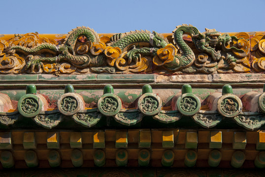 北京北海公園 九龍壁 龍