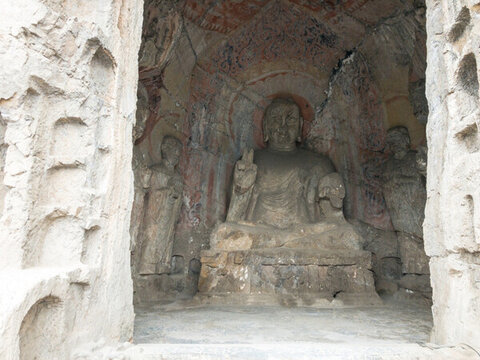 龍門(mén)石窟 賓陽(yáng)三洞 阿彌陀佛