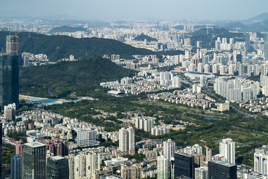 鳥瞰深圳全景 大畫幅