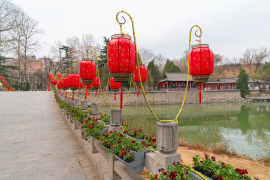 公園紅燈籠裝飾
