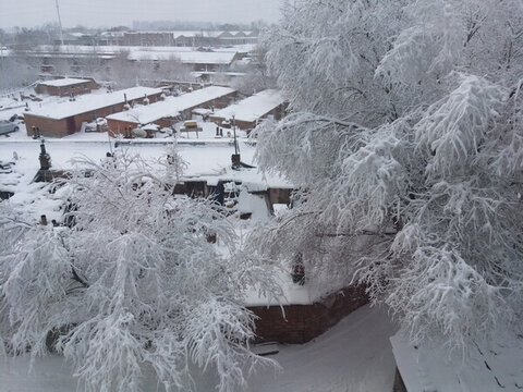 沈陽大雪城郊建筑