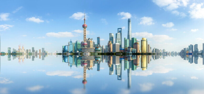 上海外灘陸家嘴全景 大畫幅