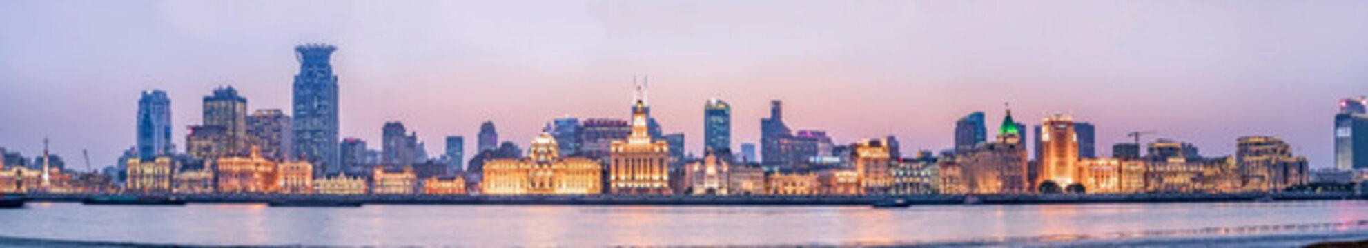 上海外灘夜景全景大畫幅