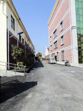 公司工廠園區(qū)大門入口攝影圖