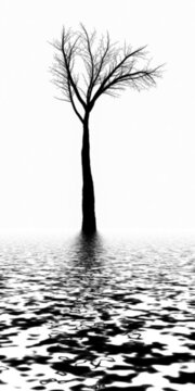 水墨樹木