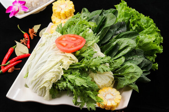 火鍋涮品青菜拼盤青菜大拼