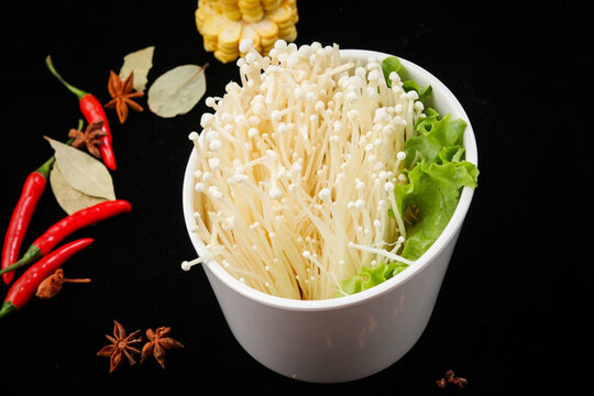 火鍋涮品金針菇白金針菇